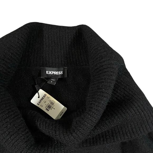 Express Funnel Neck Cinch Hem Wool Blend Sweater NWT - S - Picture 3 of 4